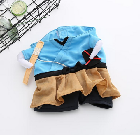 Funny Cat Costume Uniform Suit Cat Clothes Costume Puppy Clothes Dress Up Costume Party Clothing For Cat Cosplay Clothes