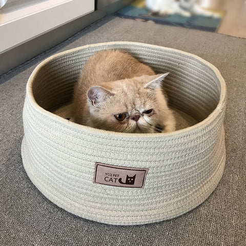 Cat Litter Small Dog Kennel Round Cat Bed