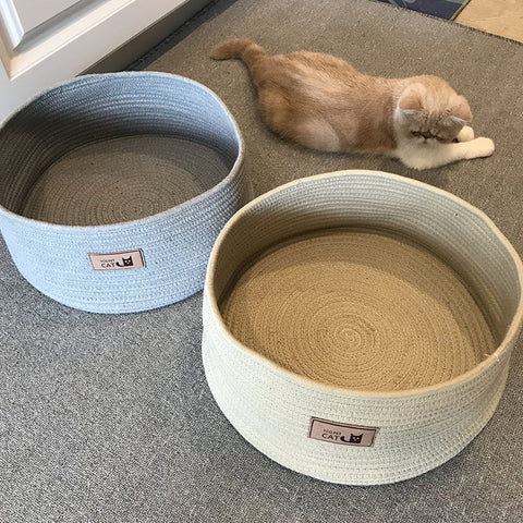 Cat Litter Small Dog Kennel Round Cat Bed