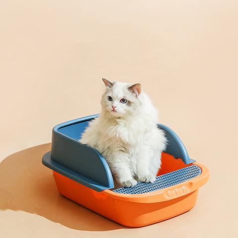 Large Cat Litter Box with Lid: Foldable Fully Enclosed Anti-Splashing Design